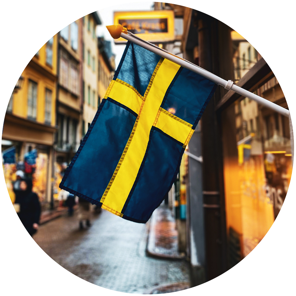 pakket versturen zweden, zweedse vlag